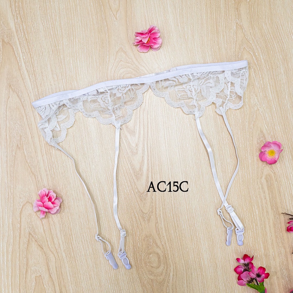 • BEBE • AC15C Garter Belt Renda Transparan Lingerie Garter Belt Seksi