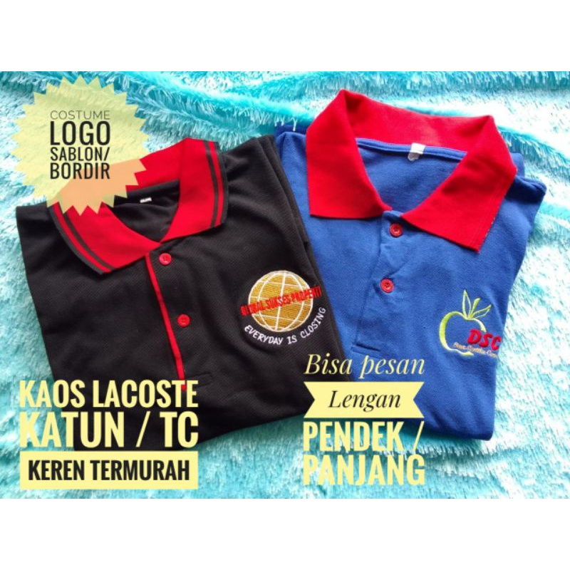 kaos Lacoste Katun Termurah