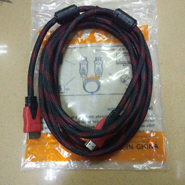 Kabel HDMI 3Meter Jaring Gold Plate