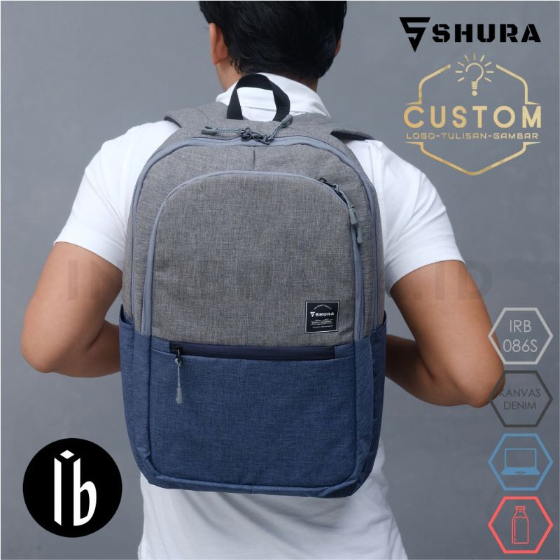 Konveksi Tas Ransel Kanvas Denim Pria Bisa Custom Pabrik Produksi Tas Punggung Backpack Cowok Distro