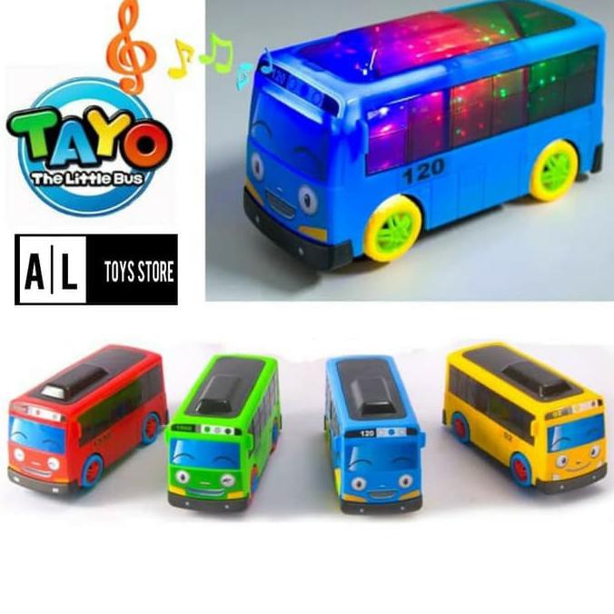 KORTING MAINAN BAYI】 MAINAN ANAK BUS TAYO LAMPU MAINAN TAYO BATERAI MOBIL TAYO LAMPU KORTING