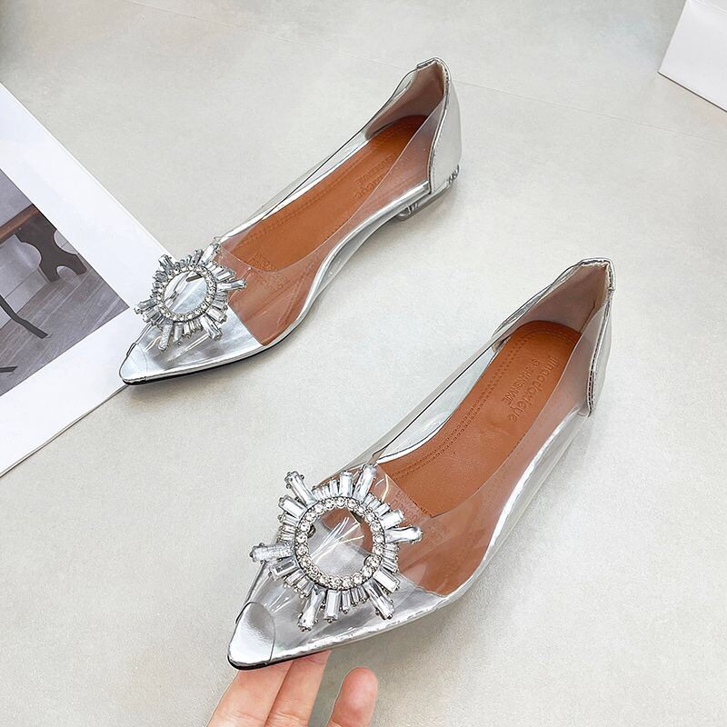 SG18090 syafniegalery  Sepatu Wanita Import Heels sanzeil Bohemian pvc transparan