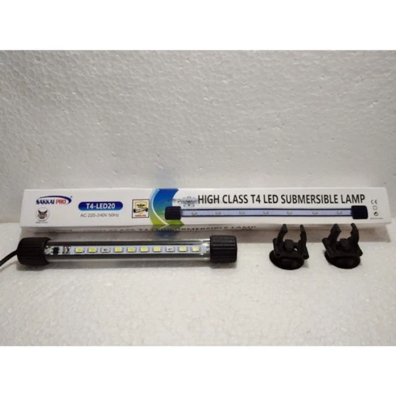 Lampu LED Celup SAKKAI PRO T4 cahaya PUTIH BIRU 60cm Aquarium Aquascape 60