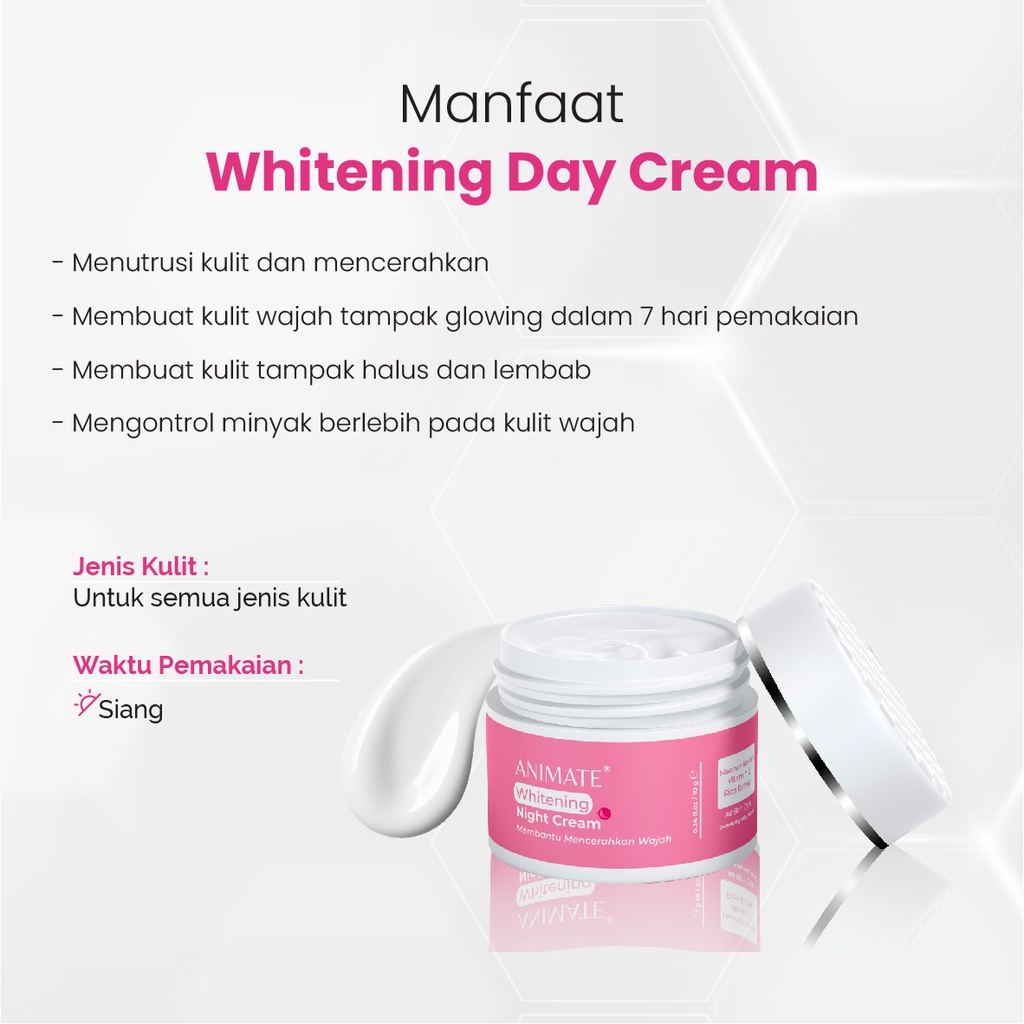 [Pink 10gr] Animate Whitening Day Cream