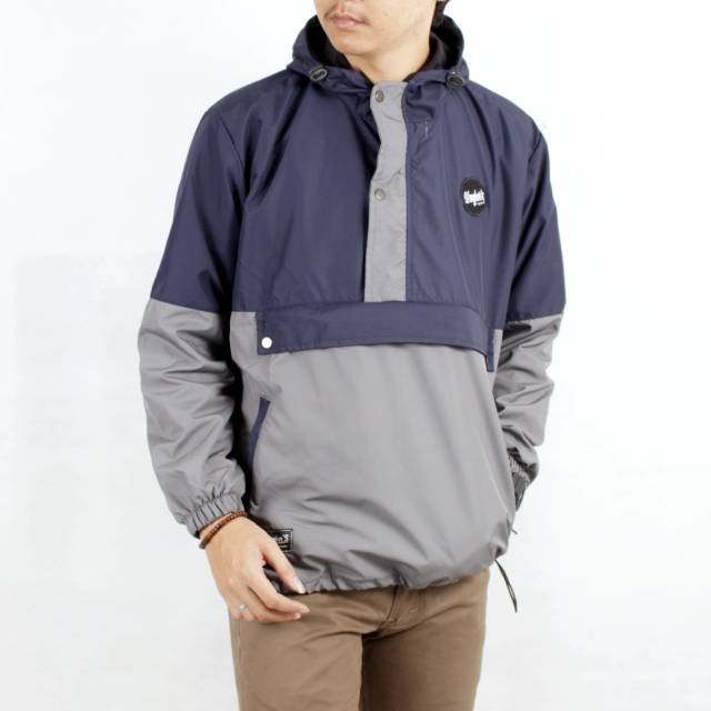 JAKET CAGOULE BIG SIZE NAVY XXL XXXL