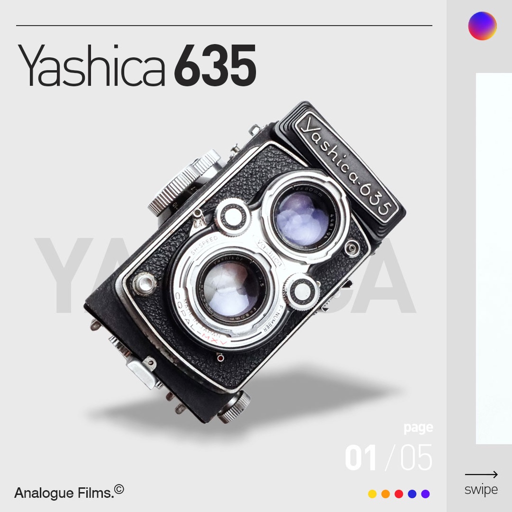 Kamera Analog TLR 120 Yashica 635 Excellent Condition 