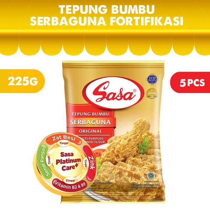 

TERBARU Sasa Tepung Bumbu Serbaguna Fortifikasi 225gr - 5pcs