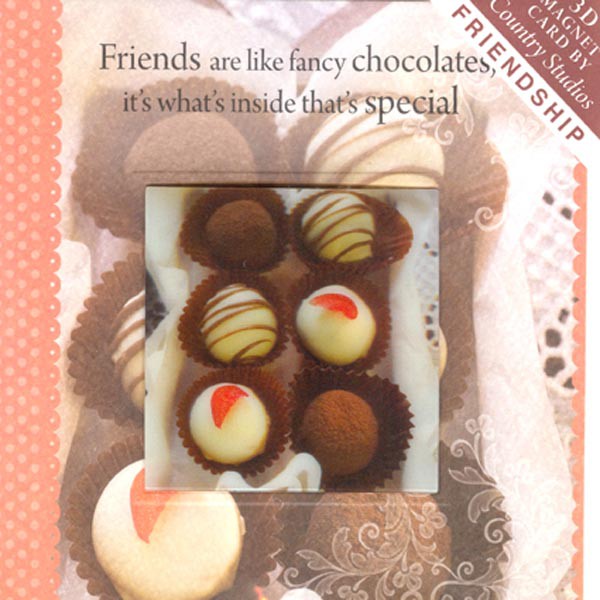 

3D Card With Magnet Card Gambar Coklat