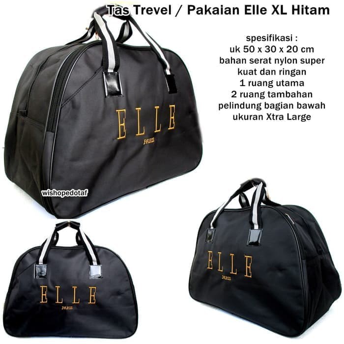 Terlaris   TAS TRAVEL TAS KOPER JINJING PAKAIAN ELLE HITAM