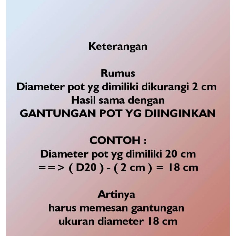 GANTUNGAN POT D.12 CM DINDING RING POT BUNGA HIASAN ANDDISPLAY