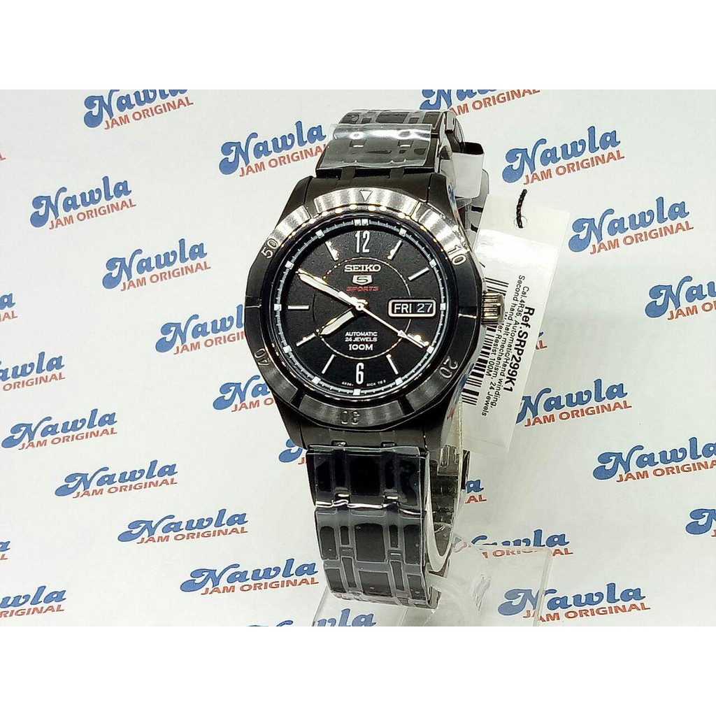 Seiko 5 Sports Mens SRP299K1 Automatic Black | Jam Pria SRP299