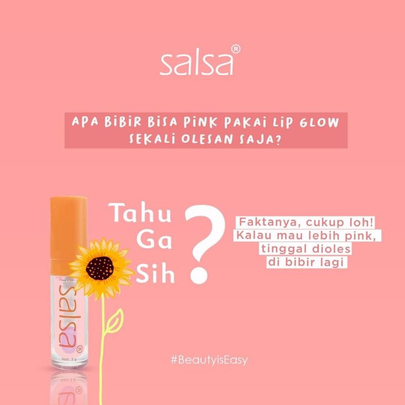 SALSA Lip Glow Serum Lip Serum Cream Pemerah Pelembab Bibir Pria Wanita Anak Bpom Original