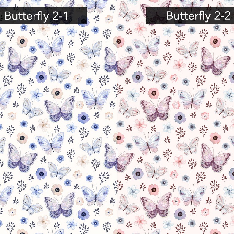 

Custom Printed Vertical & Roller -Blinds Watercolor Butterfly Pattern