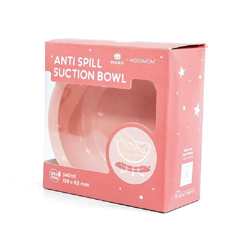 Mugu Anti Spill Suction Bowl by Mooimom Mangkok Makan Anak Bayi Menempel di Meja