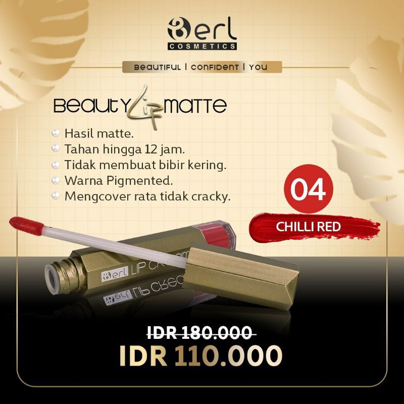 RK 10 B ERL Cosmetics Beauty Lipmatte cream Lipmatte longlast Awet seharian