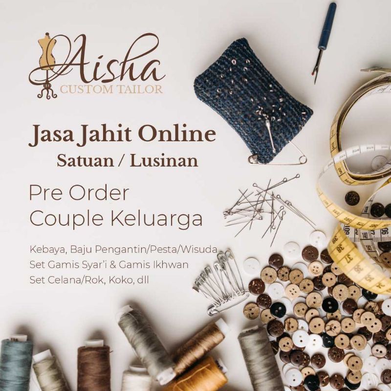 Jasa Jahit Couple Keluarga Kebaya Set Gamis Perlengkapan Muslim