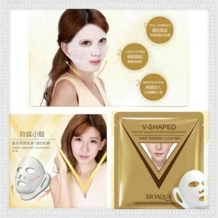 BIOAQUA V SHAPED MASKER ASLI