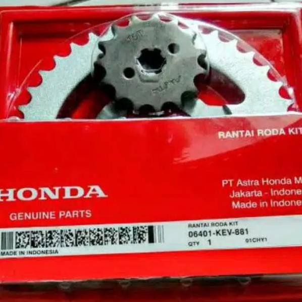 Gear dan Rantai Satu Set  Supra X lama, Supra Fit Lama kode -KEV D3Z9