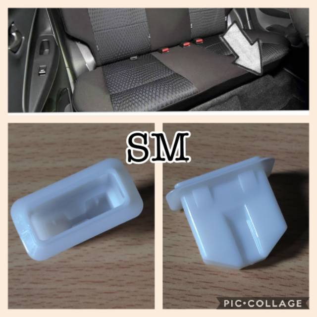 klip jok belakang agya ayla 2013-2020 pengunci dudukan jok belakang agya ayla klip plastik jok blk