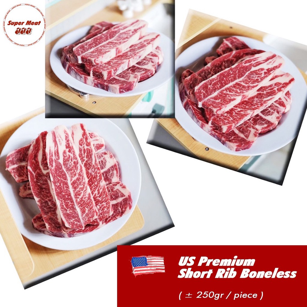 

U.S.A Premium Short Rib Boneless ( ± 250 gr / potong )