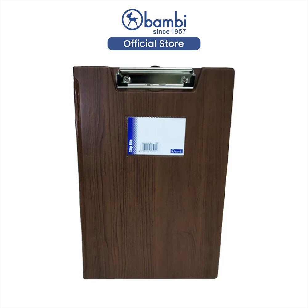 

Bambi Papan Ujian A4 Tipe Brown Wood Clipboard PVC All Color Original