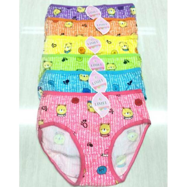 CD Cewek Remaja Motif Allsize Fit L Murah / Celana Dalam Wanita Murah Motif Lucu Limei Nisha CD anak Perempuan Kancut Anak Cewek Murah