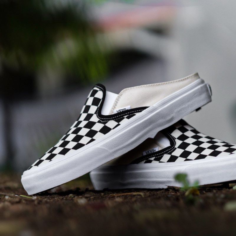 VANS SLIP ON CHECKERBOARD MULE