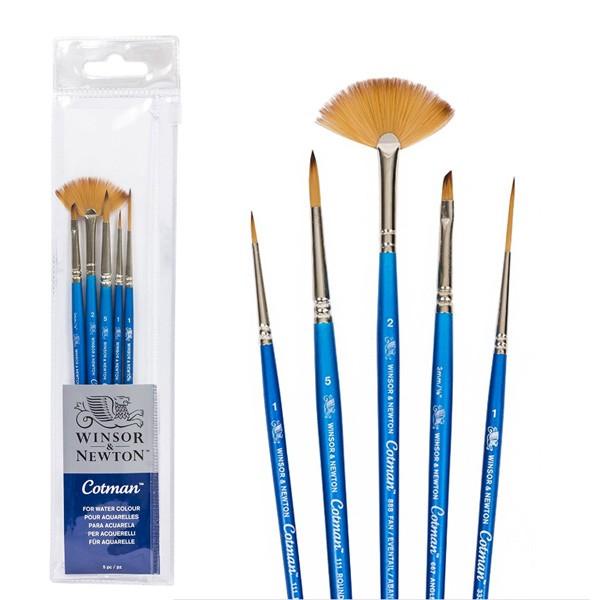 

STOK BARU! WINSOR & NEWTON COTMAN SHORT HANDLE BRUSH 5 PCS SET ALAT LUKIS MURAH TERLENGKAP AL3