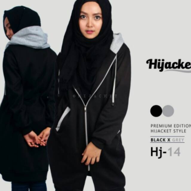 Jaket Zipper Sweater Hoodie Jumper Hijab polos