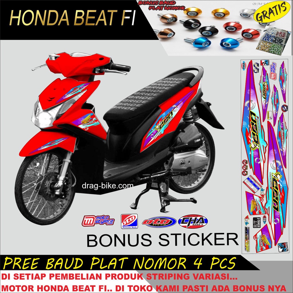 STRIPING VARIASI STIKER MOTOR BEAT FI