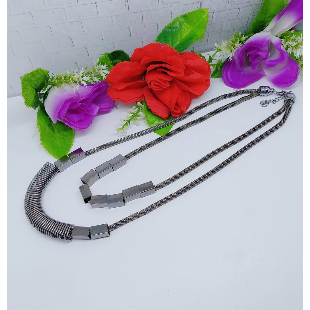 Aksesoris kalung fashion kalung elegan kalung hijab aksesoris cantik kalung daun elegan cantikA18-21