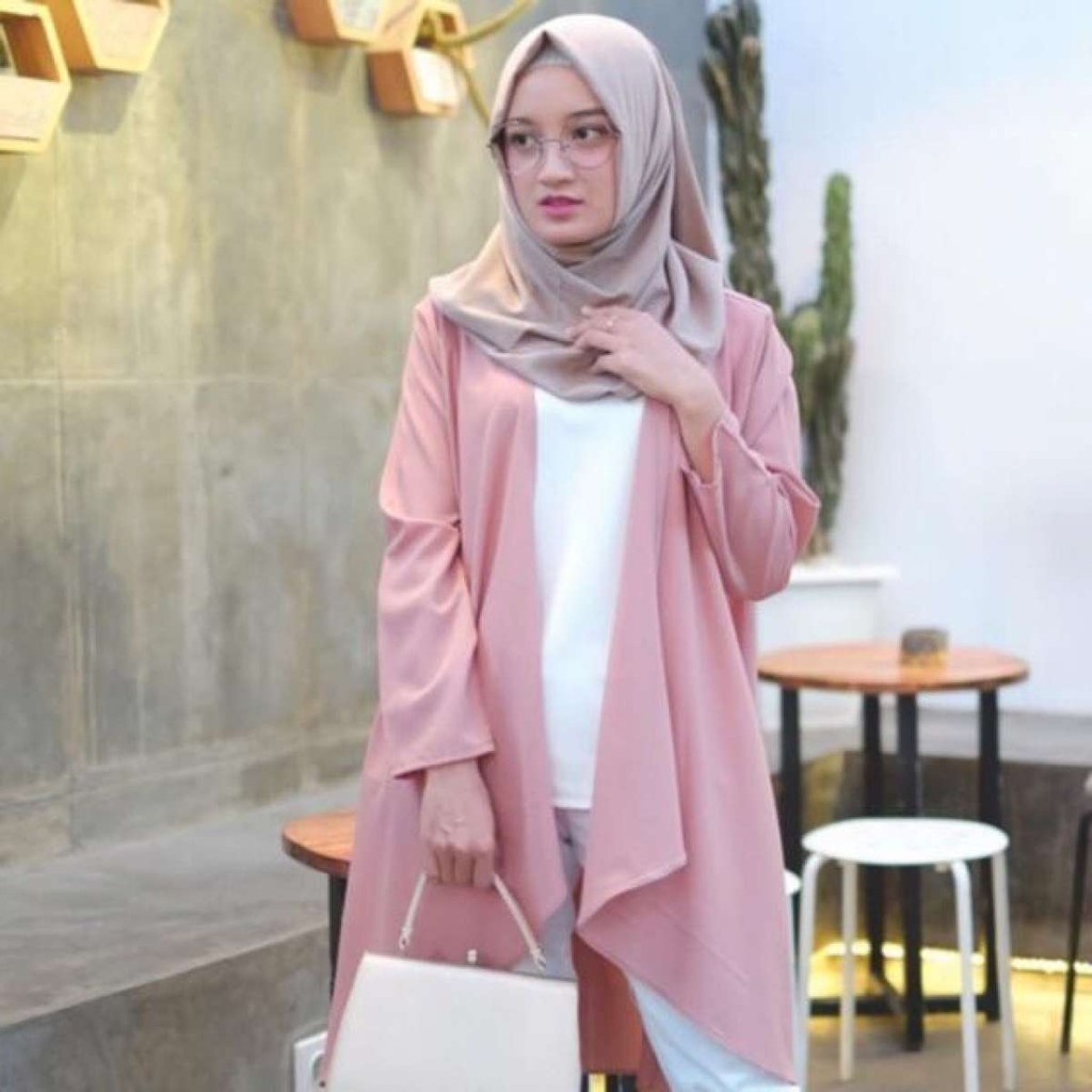 Baju Atasan Muskari Outer Cardigan Moscrepe