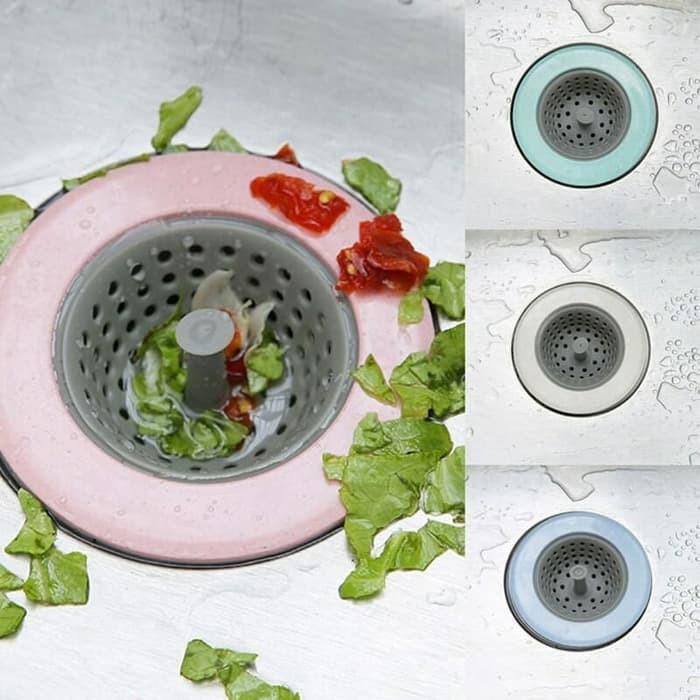 SARINGAN SALURAN WASTAFEL SARINGAN SINK Saringan Saluran Wastafel / Kitchen Sink Colander Silicone Drain Hair Catcher Saringan Saringan Wastafel cuci piring Dapur Silikon Tutup Filter Penyaring Lubang Saluran Air