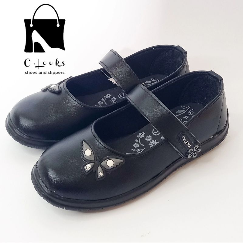 Celena C.01 Hitam Sepatu Pantofel Anak Size 26-35