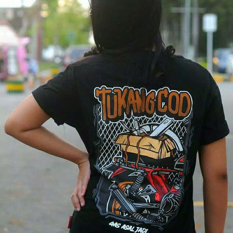 kaos cb tukang cod honda gank original free stiker cb honda gank / kaos pejuang cod pejuang rupiah r