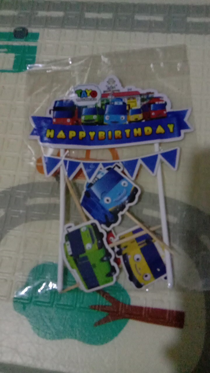 Topper Kue Karakter  Thomas Tayo Spiderman Cars/ Hiasan Kue Karton/ Hiasan Kue Tusuk