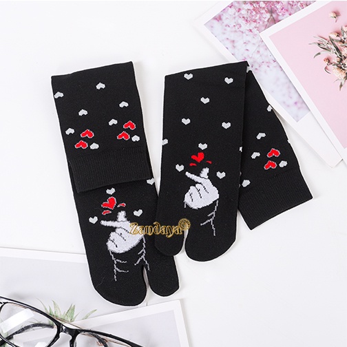 KAOS KAKI NILON PREMIUM JEMPOL WANITA MUSLIMAH MOTIF HATI BESAR