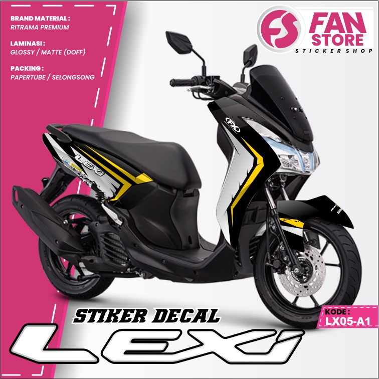 Decal Striping yamaha lexi Fullbody gold abu matrix - LX