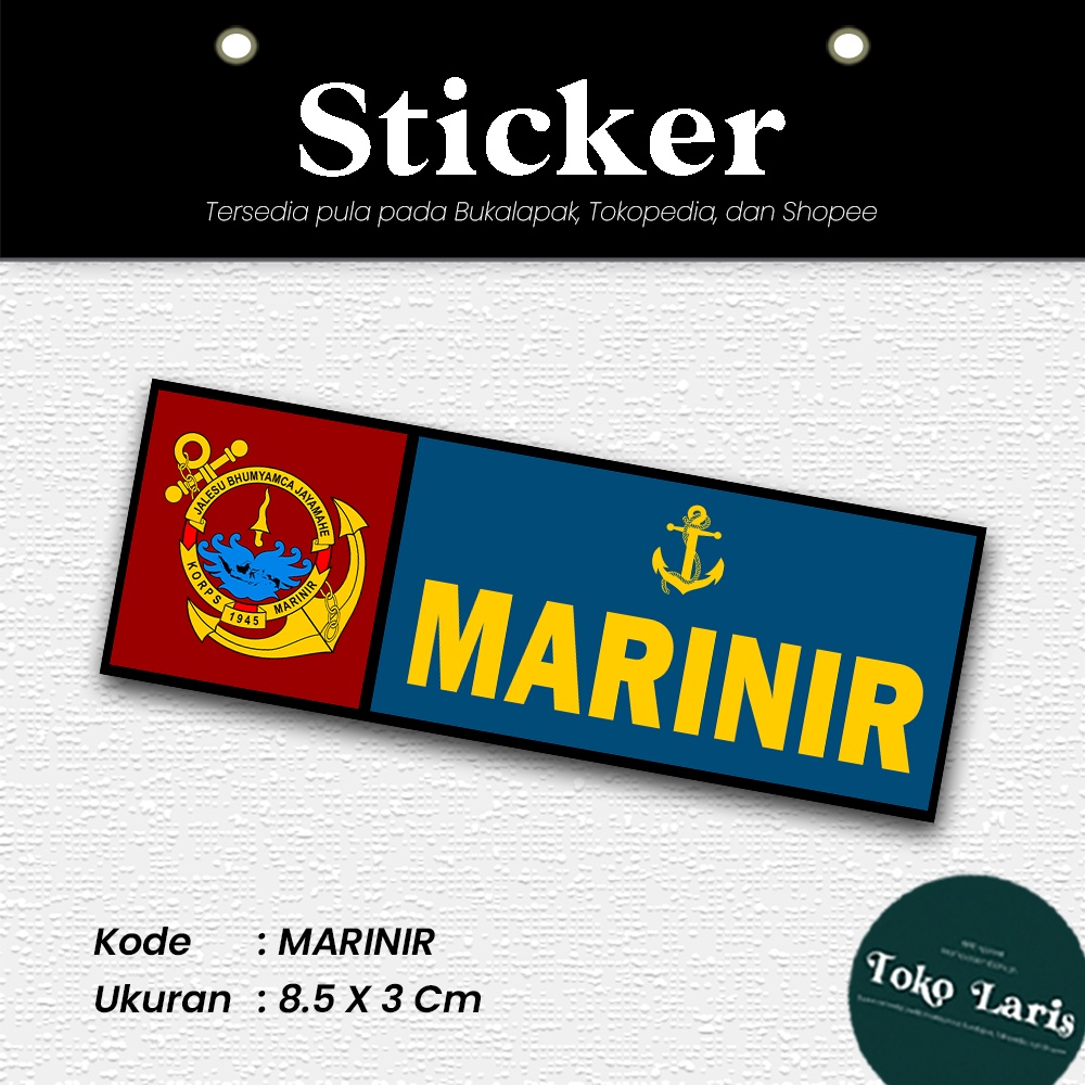 Sticker Plat Motor Dan Mobil Keluarga Besar MARINIR [MINIMAL PEMBELIAN 4 PCS]