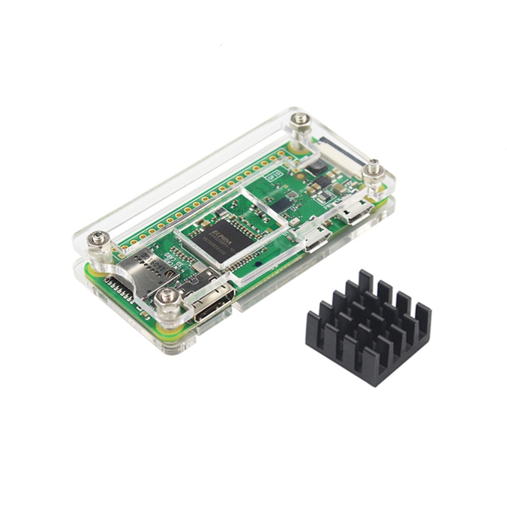 Kotak Akrilik Pelindung Dengan Heat Sink Untuk Raspberry Pi Zero 1.3 / 2 / W / Wh