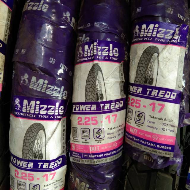 Ban Mizzle 225-17 POWER TREAD kembang Tahu TUBETYPE ring17
