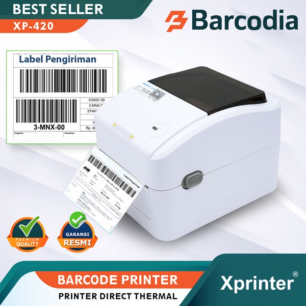 PRINTER BARCODE THERMAL LABEL XP-420B 110MM -A6 KONEKSI USB / USB - BLUETOOTH / USB - WIFI