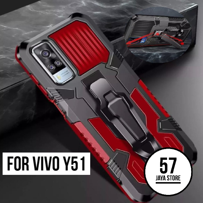 case vivo Y51 / Y51A / Y53S standing back klip hard case robot new cover