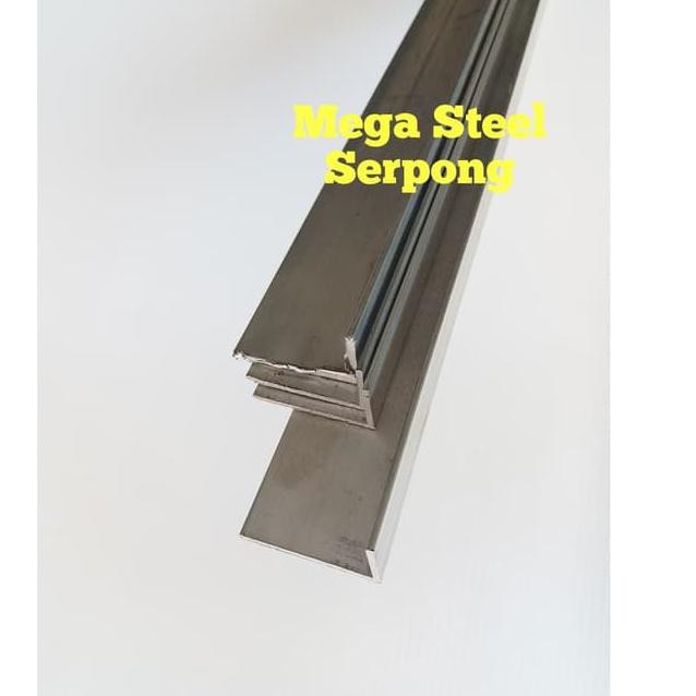 »SEGERA BELI» List Siku Alumunium Silver Spigot uk 1.25 cm x 2.6 cm, Tebal 1.4 mm *Q*
