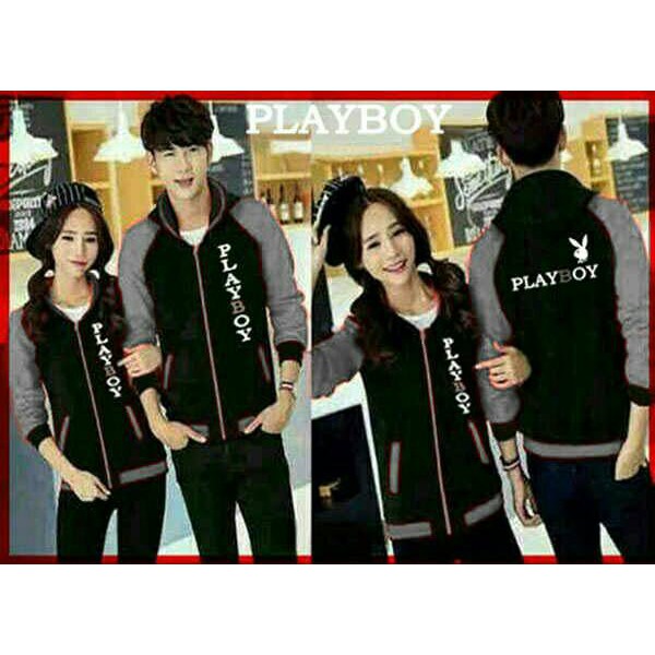 TERBARU Couple Jaket Hoodie Playboy