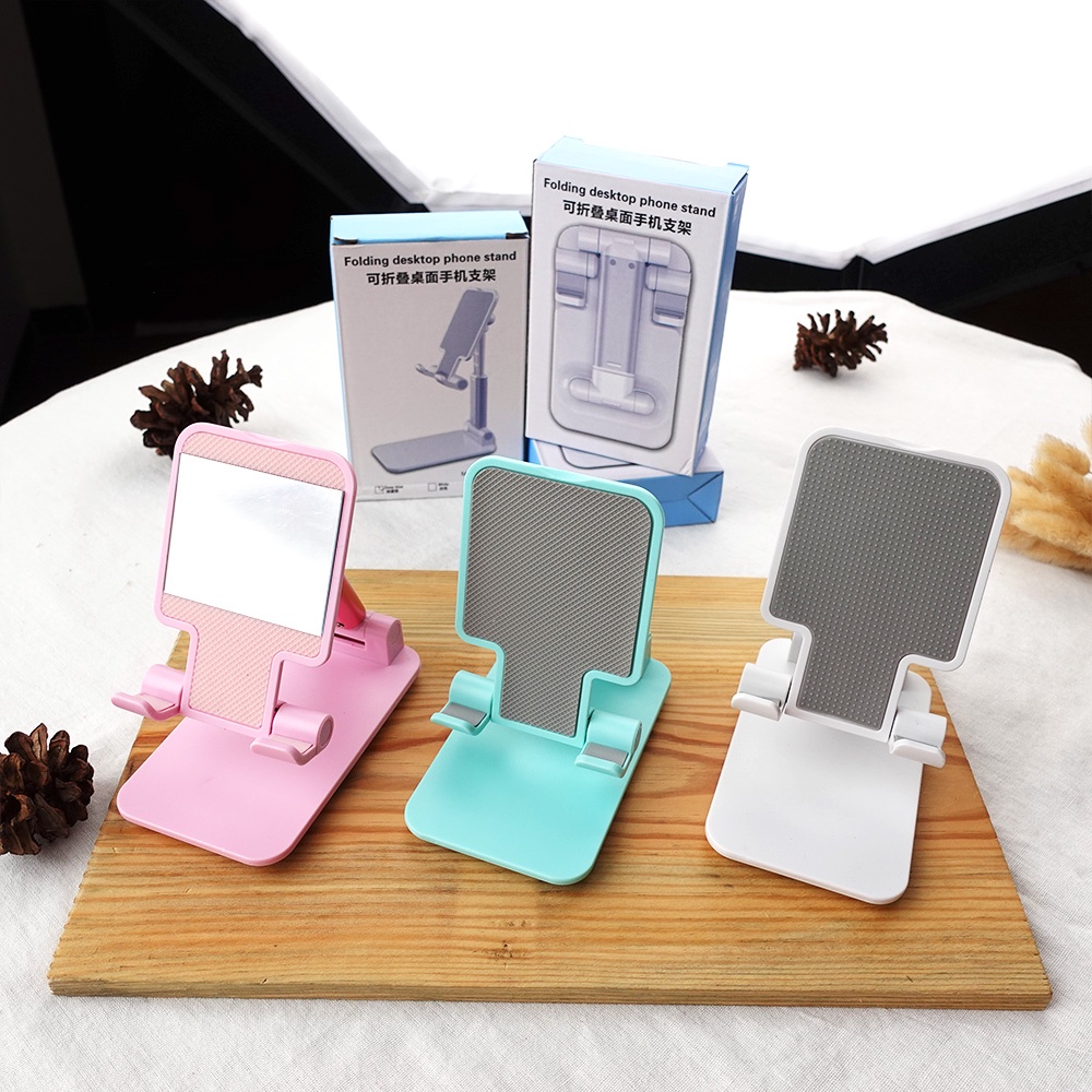 SANDARAN HP HOLDER LIPAT STAND FOLDING ANDROID IPHONE DEKSTOP MOBILE UNIVERSAL FOLDING DEKSTOP STAND FOLDING STAND HOLDER