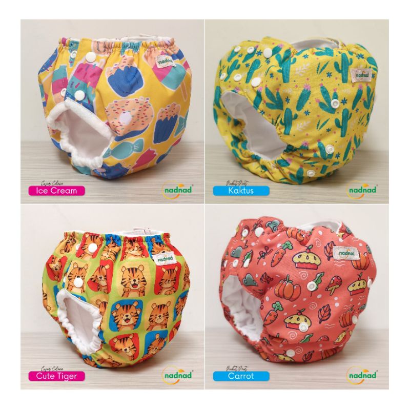 promo clodi mix aktif bergerak Nadnad 4c+4i celana pant pants popok pampes pempers pempes kain cuci 