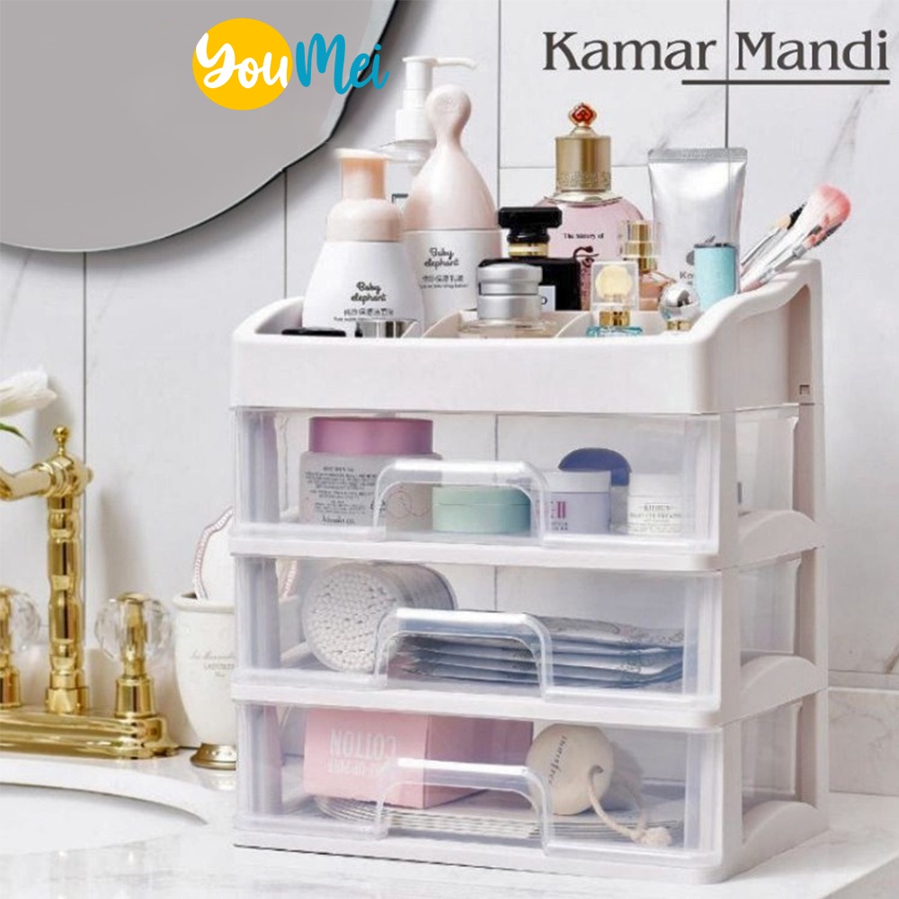 Rak Kosmetik serbaguna /Laci Kosmetik Plastik 3 Susun / Rak Makeup Organizer - 1043