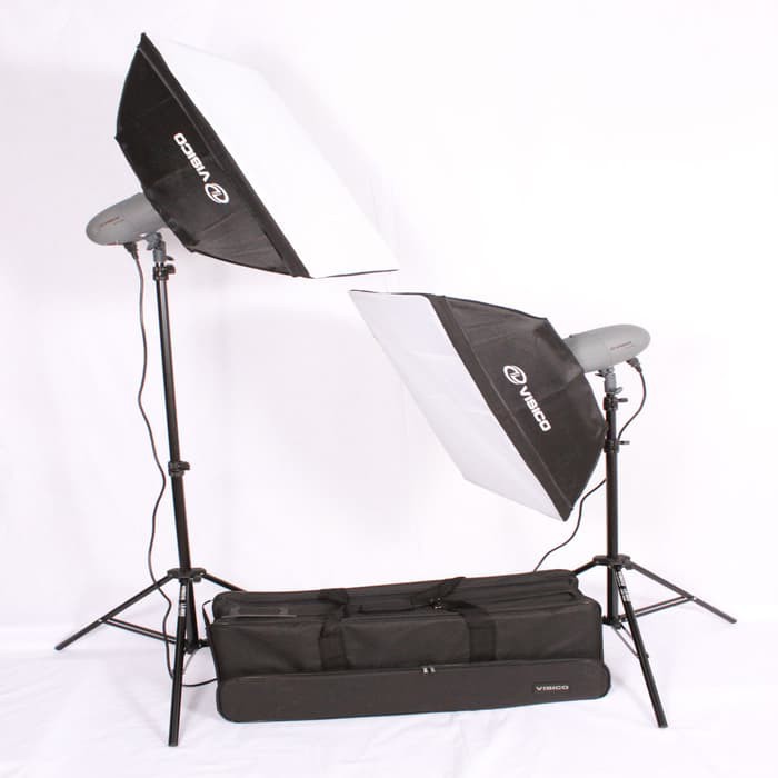 Visico VL-300 Plus Softbox Kit 2 Flash Head