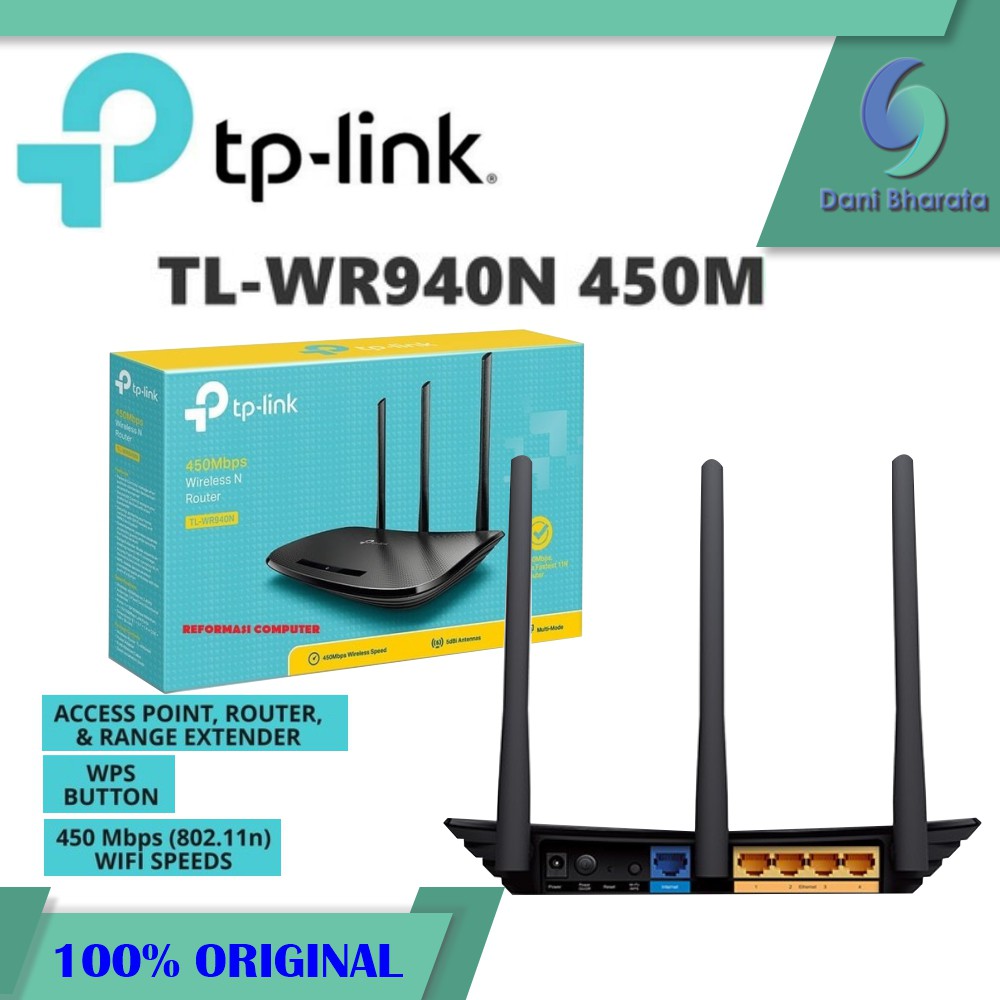 TP-Link TL-WR940N TPLink WiFi 450Mbps Wireless N Router AP